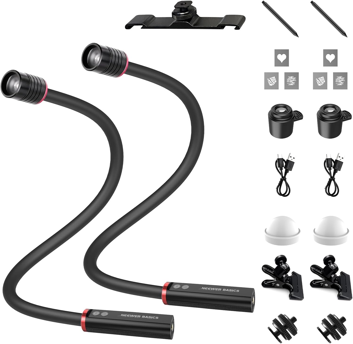 Photography Lighting Basics - NEEWER BASICS 2個セット ML01 USB C