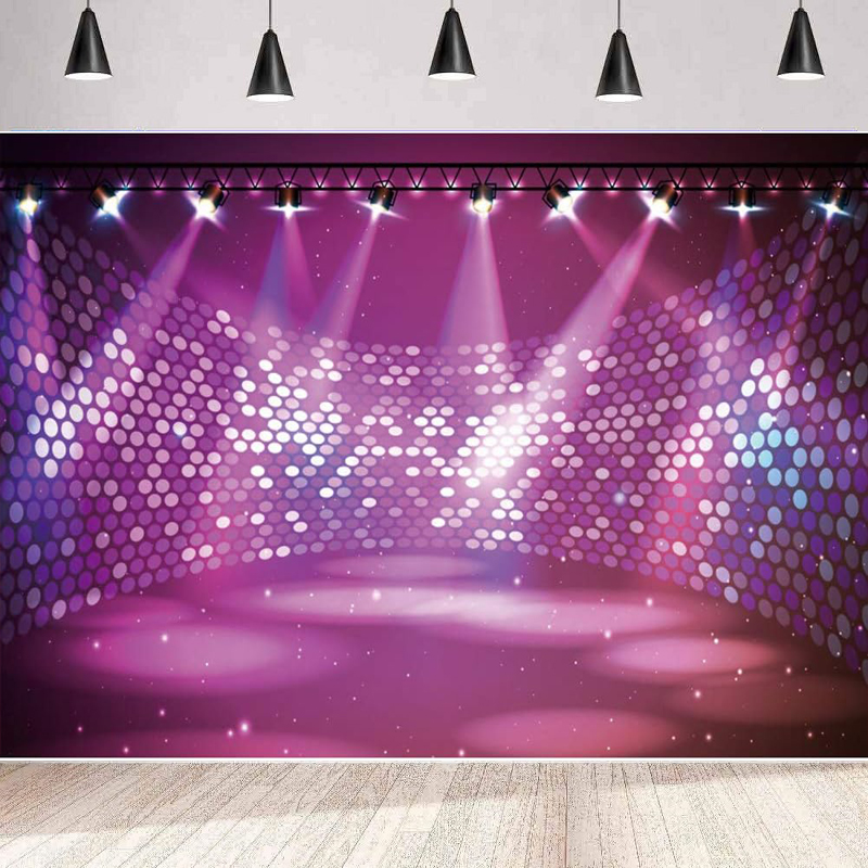 Photography Lighting Portrait - 写真撮影用背景幕 フクシアスポットライト ダンスフロア ステージ照明効果 ショーバナー パーティー背景