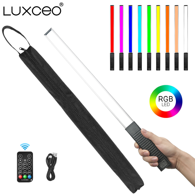 Photography Lighting Youtube - LUXCEO Q508A ハンドヘルド RGB ビデオチューブライト LED