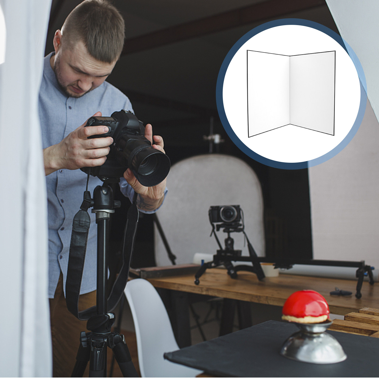 Photography Lighting For Food - 折りたたみ式A3写真用反射板 両面長方形ライトリフレクター ジュエリー、化粧品、食品、静物写真用