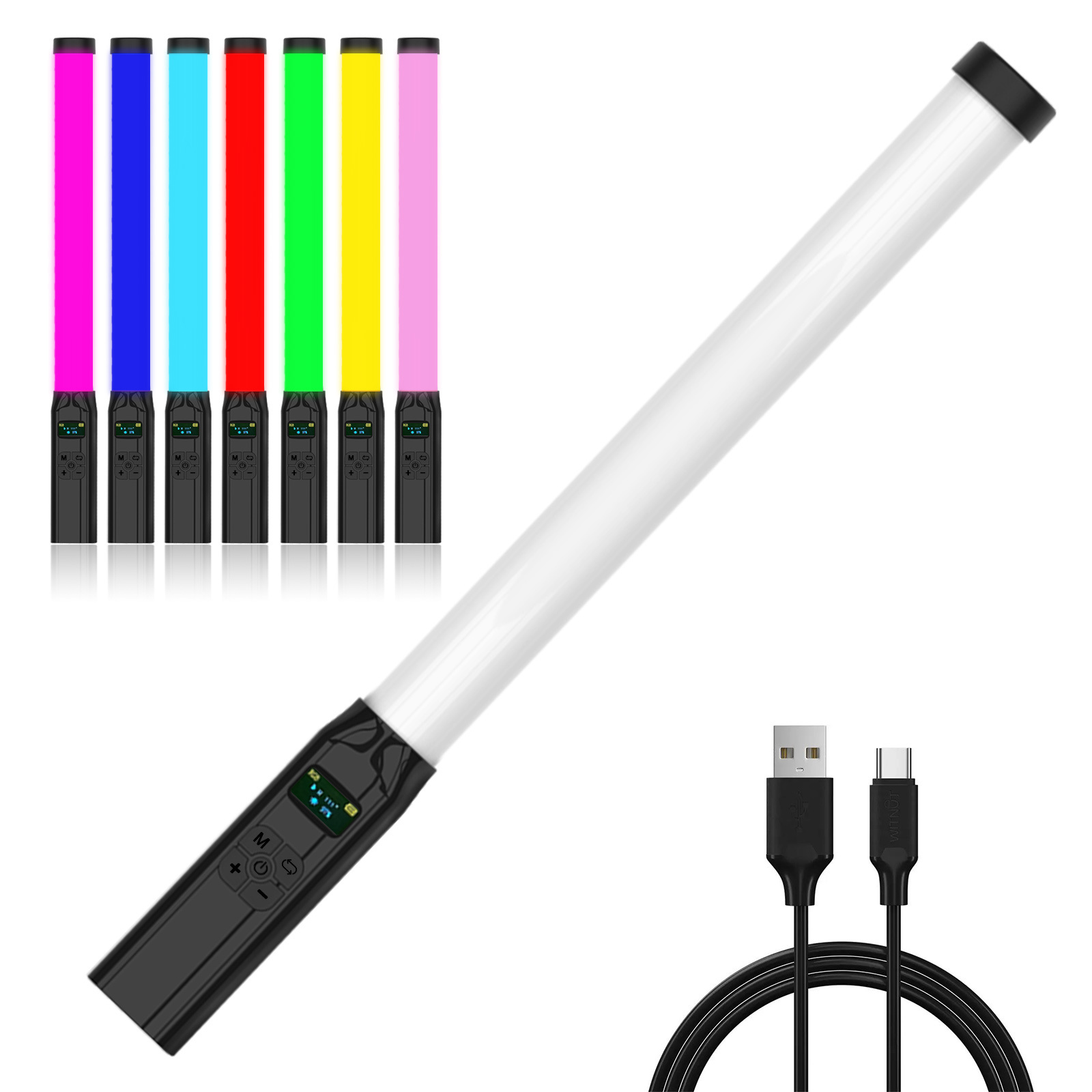 Photography Lighting Youtube - 50 センチメートル RGB スティックライトワンド軽量ハンドヘルドチューブライト Led ビデオライト