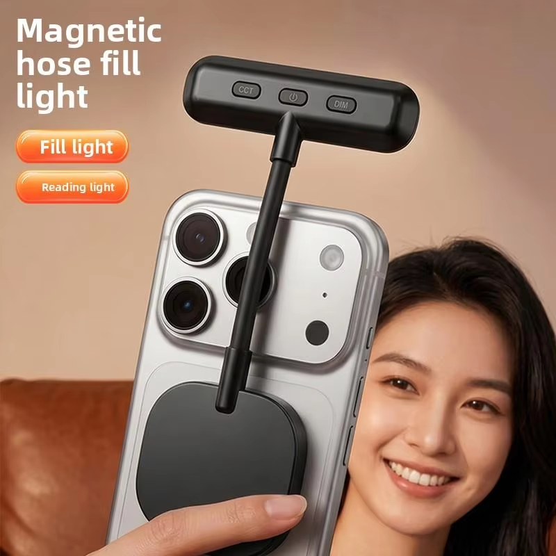 Photography Lighting Video - 磁気式携帯電話用フィルライト、3色ポータブルミニハンドヘルドビューティーライト、写真、ビデオ、読書、画面の目の保護に