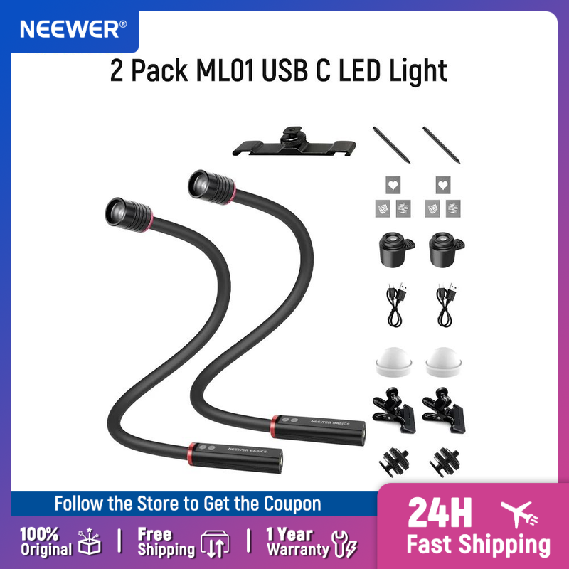 Photography Lighting Basics - NEEWER BASICS 2 パック ML01 USB