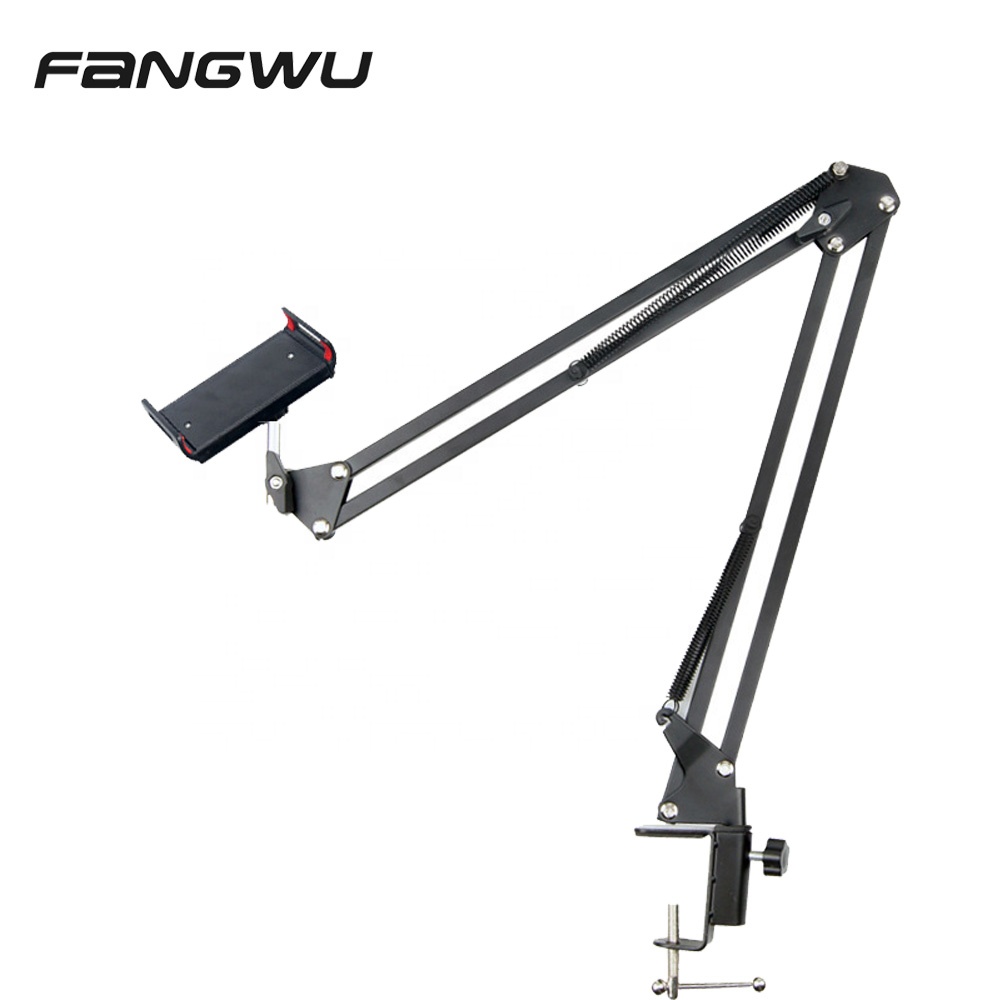 Boom Arm Stand - 調整可能なサスペンションブームマイクマイクアームスタンド（タブレットホルダー付き）