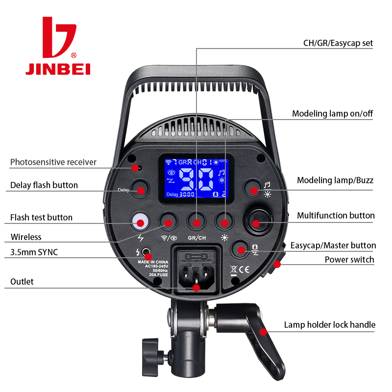 Good Lighting In Photography - JINBEI DPX-800II 800W 25W LED撮影スタジオLEDフラッシュライト カメラフラッシュ