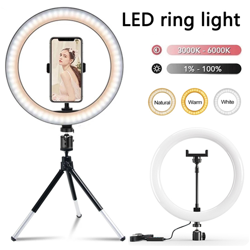 12インチLEDリングライト写真撮影用照明電話リングライト三 - Photography Lighting Youtube のレビューと価格