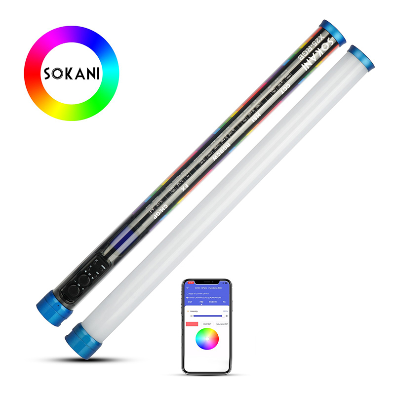 Sokani-RGB LEDビデオライトワンドスティック,バ - Photography Lighting Youtube のレビューと価格