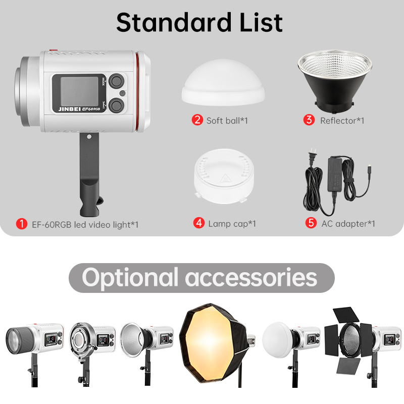 JINBEI EF-60RGB ポータブル超小型ハンドヘルド - Good Lighting In Photography のレビューと価格
