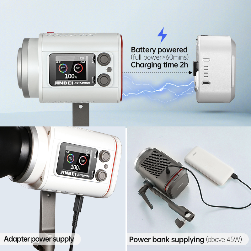 JINBEI EF-60RGB ポータブル超小型ハンドヘルド - Good Lighting In Photography のレビューと価格