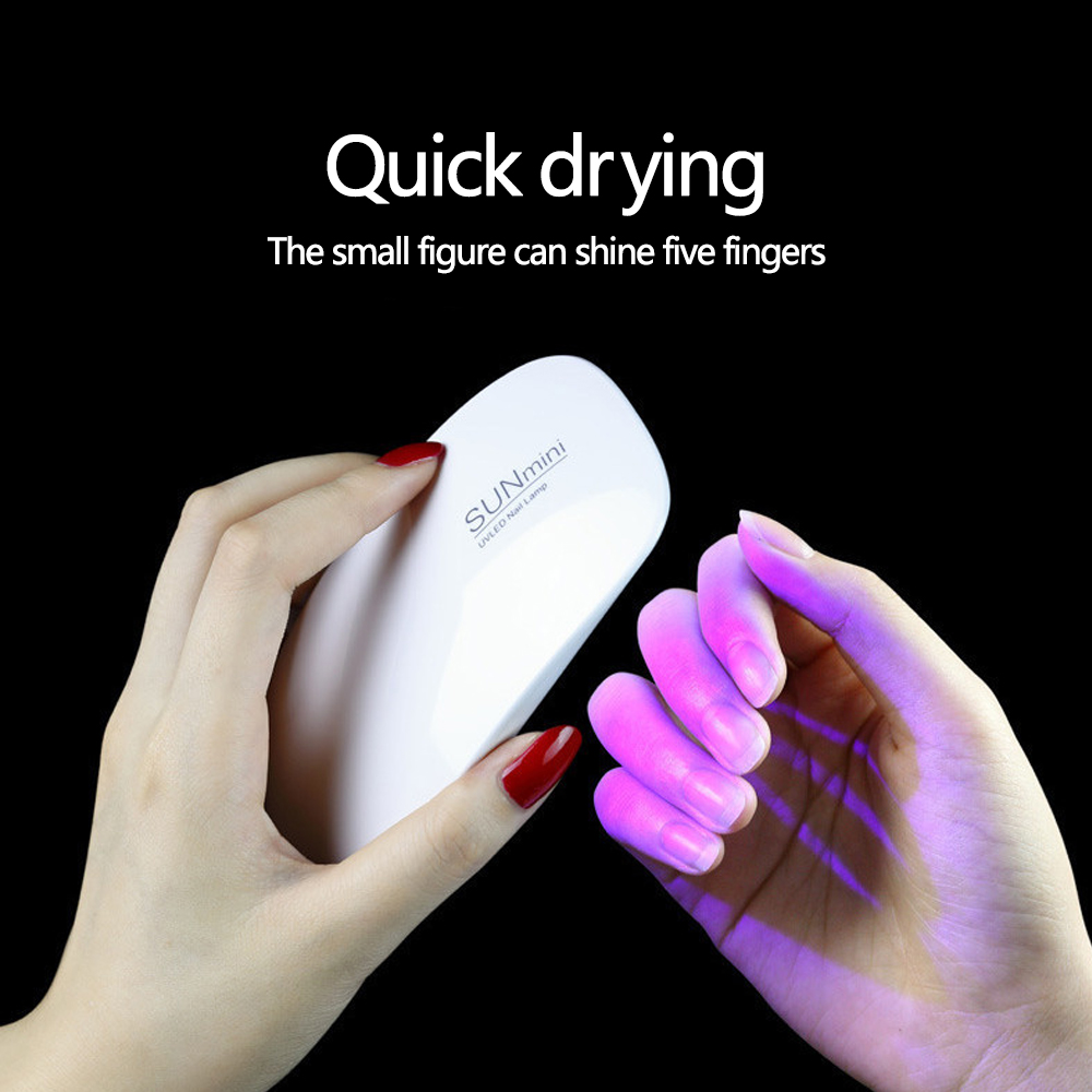 ポータブル6 LED UVネイルランプ 6W ミニネイルドラ - Photography Lighting Gels のレビューと価格