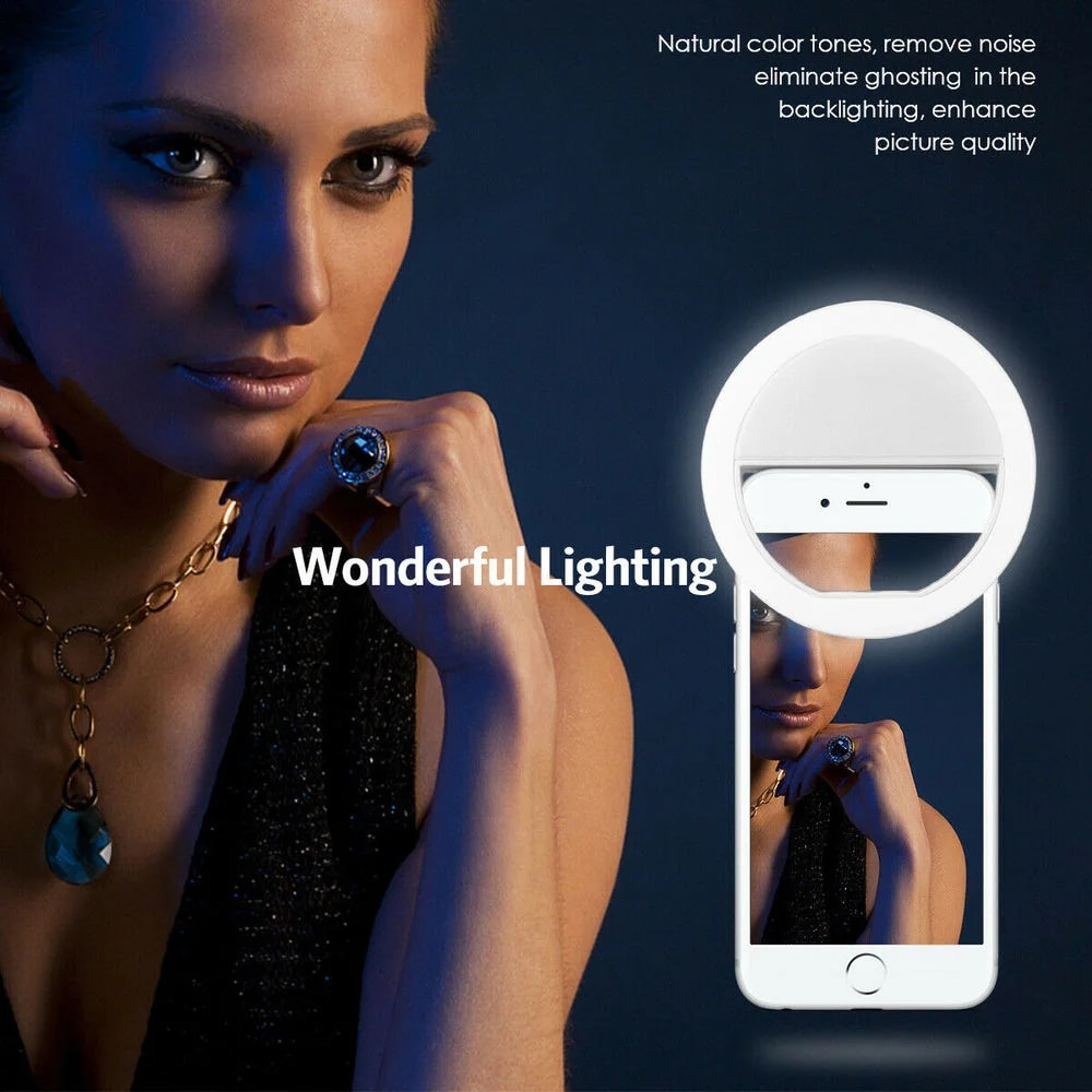 USB充電式LEDセルフィーリングライト、ポータブルフィルラ - Photography Lighting Video のレビューと価格