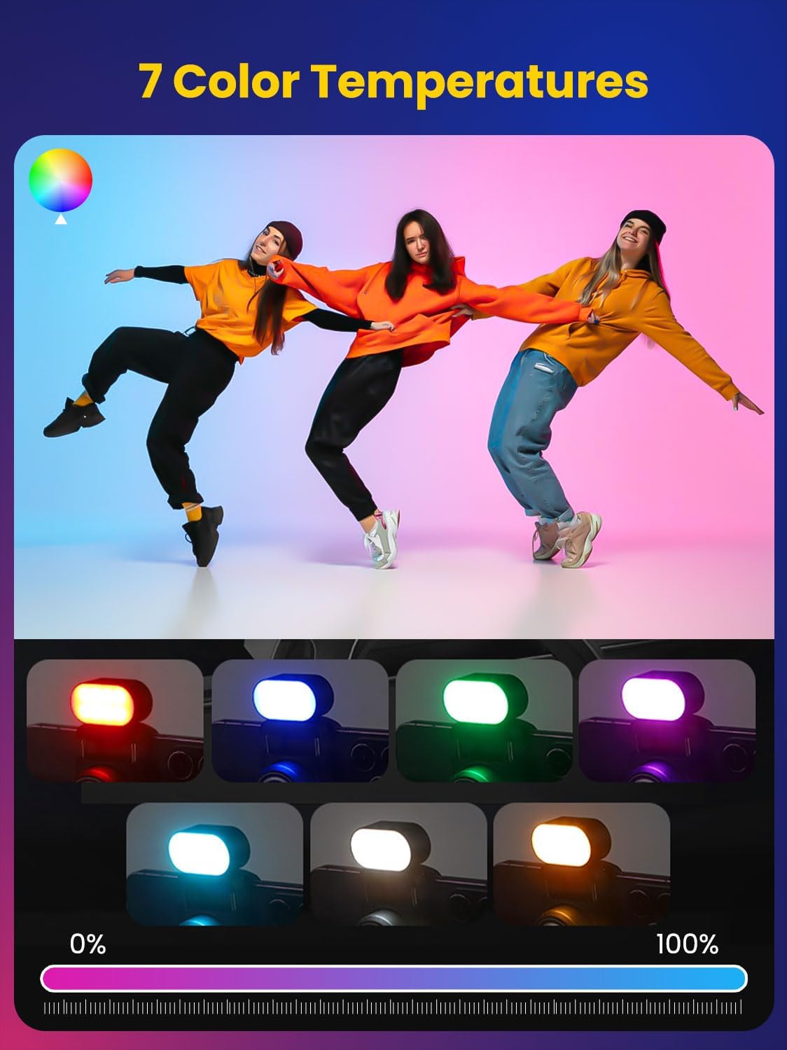AOCHUAN ミニ RGB 磁気補助光 3 ストップ輝度  - Photography Lighting Video のレビューと価格