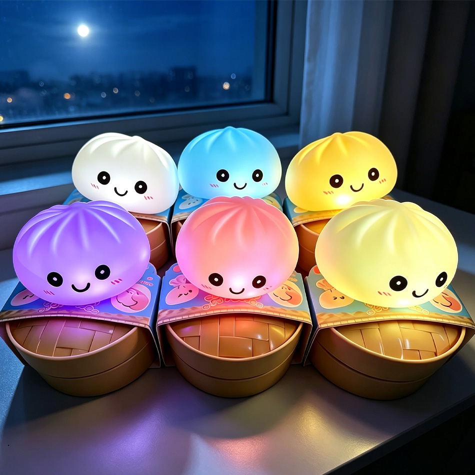 美的LEDバンナイトライト、柔らかいシリコン製スクイーズ玩具 - Photography Lighting For Food のレビューと価格