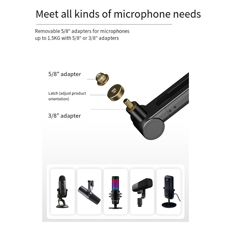 360度回転調整可能なマイクスタンド、スマホホルダー付き、ラ - Boom Arm Stand のレビューと価格