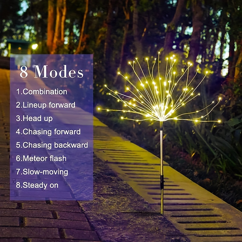 1パックソーラー花火芝生ライト屋外用、IP65ソーラーガーデ - Flower Photography Led Lighting Pack のレビューと価格