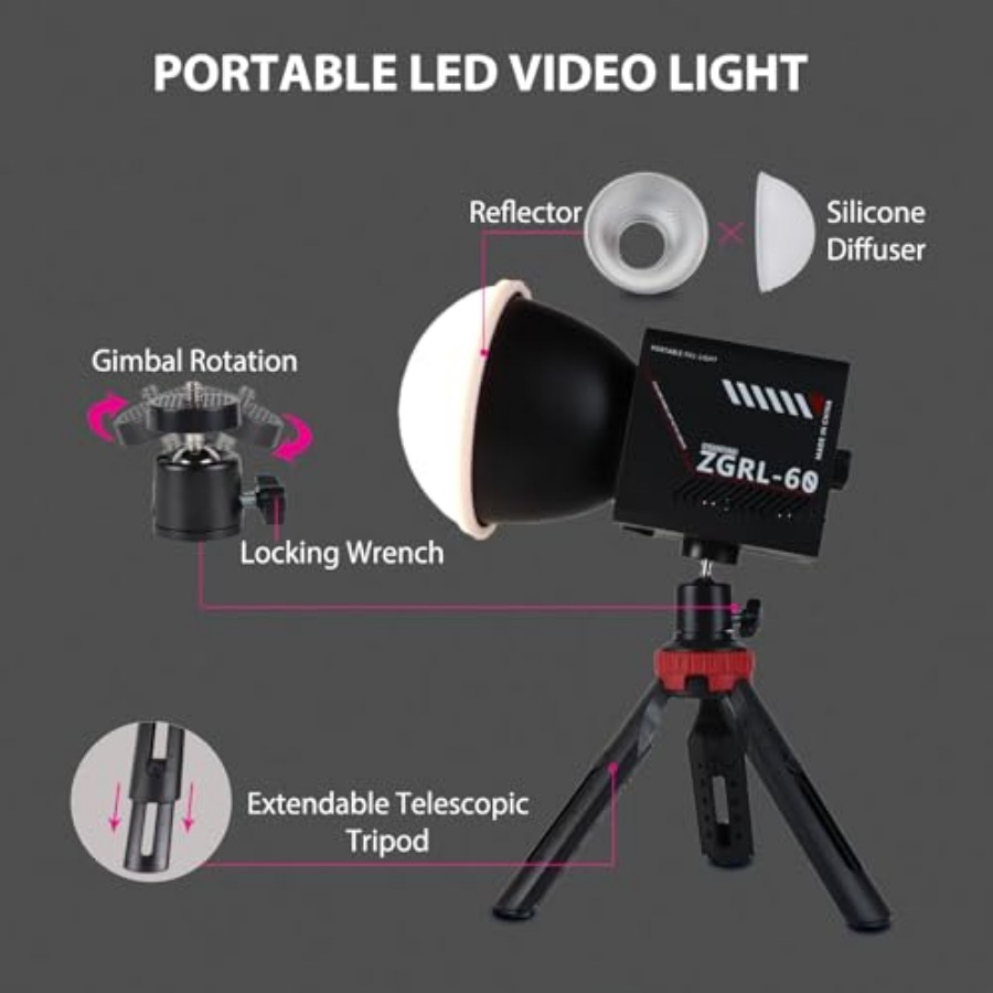 60W COB LED ビデオライト ハンドヘルド ポータブ - Photography Lighting Video のレビューと価格