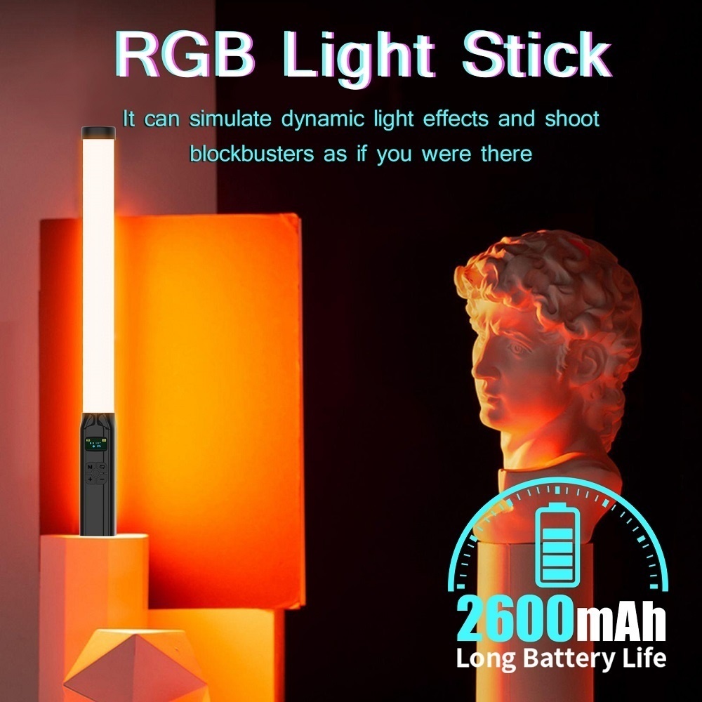 50 センチメートル RGB スティックライトワンド軽量ハン - Photography Lighting Youtube のレビューと価格