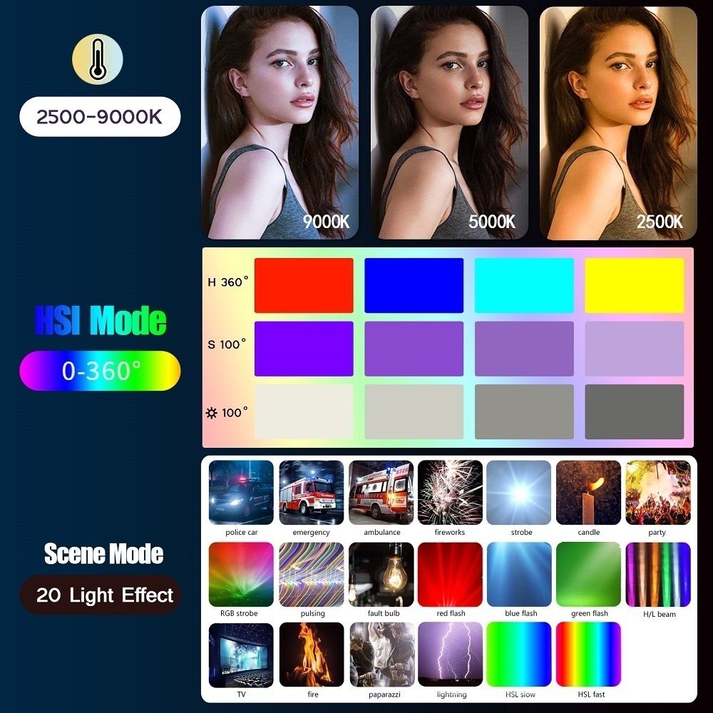 50 センチメートル RGB スティックライトワンド軽量ハン - Photography Lighting Youtube のレビューと価格