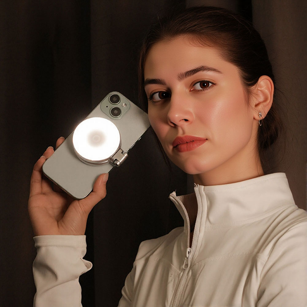 3in1 マグネット式自撮りライト ミラー付きLEDフィルラ - Photography Lighting Video のレビューと価格