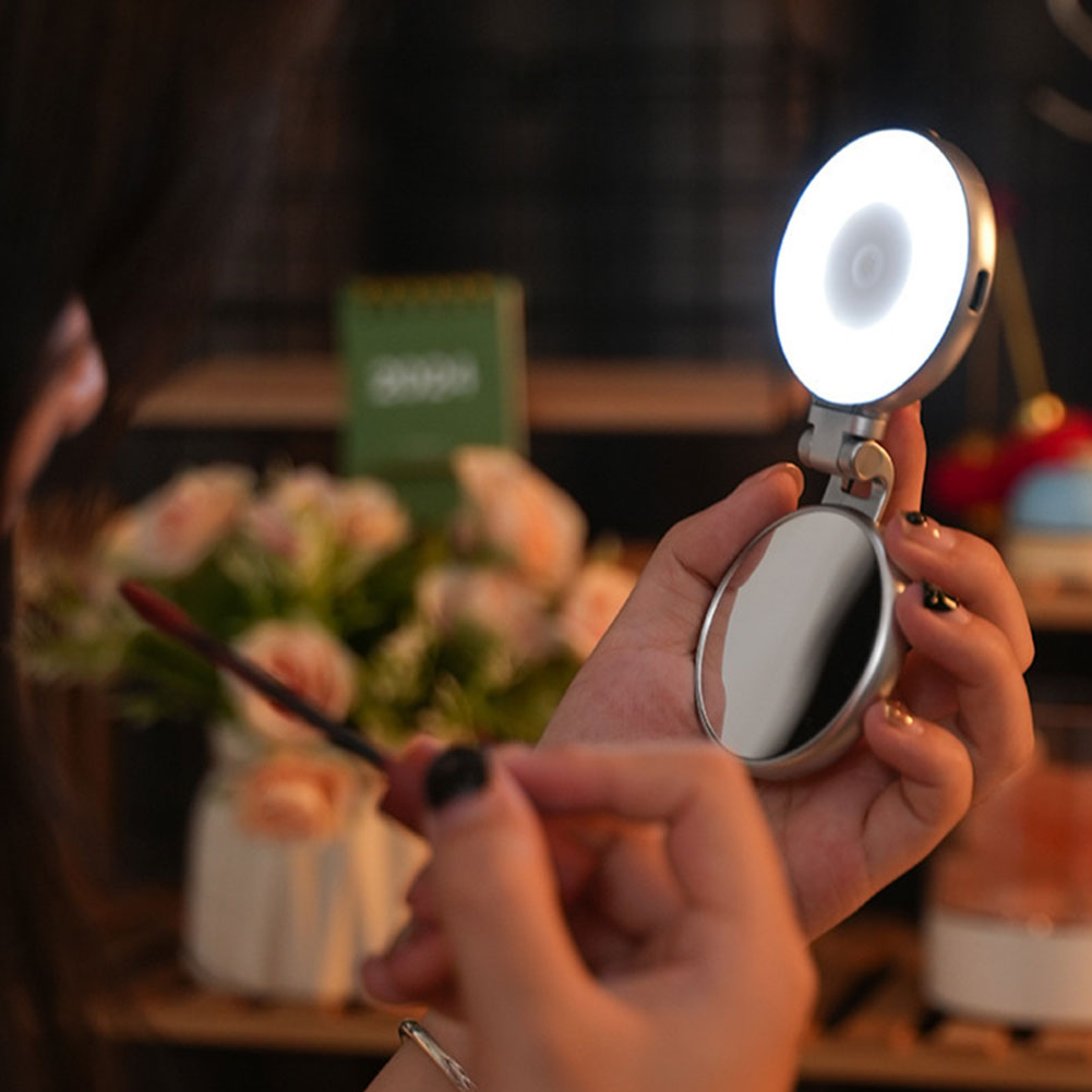 3in1 マグネット式自撮りライト ミラー付きLEDフィルラ - Photography Lighting Video のレビューと価格