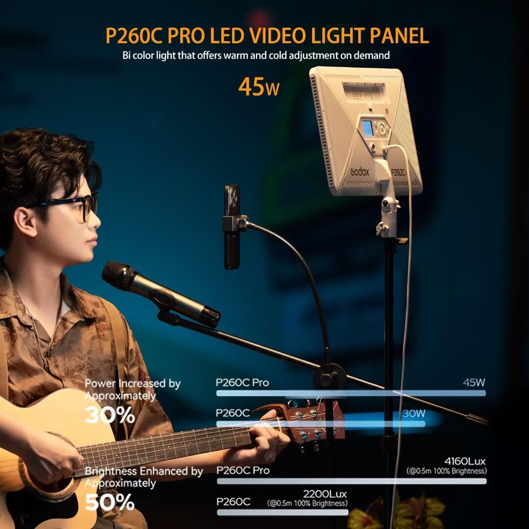 Godox P260C Pro LED ビデオライトパネル  - Photography Lighting Youtube のレビューと価格