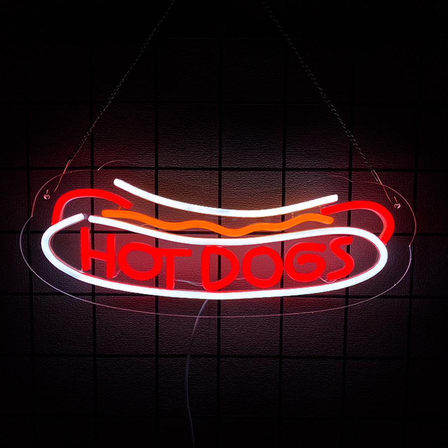 ホットドッグシリーズネオンサイン 壁装飾用、レストラン装飾用 - Photography Lighting For Food のレビューと価格