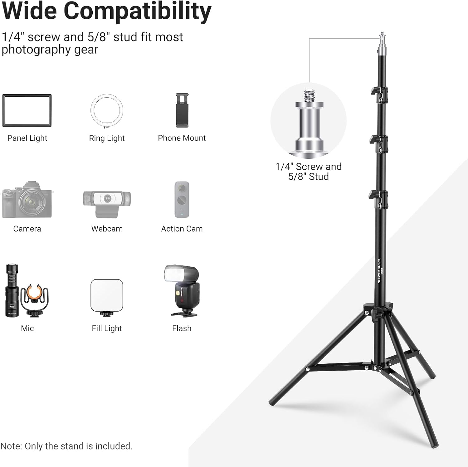 NEEWER Basics 6フィート/180cm写真撮影用 - Photography Lighting Basics のレビューと価格