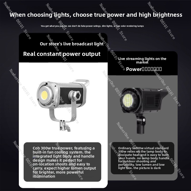 300W COB撮影ライト、ライブスタジオポートレート用デュ - Photography Lighting Portrait のレビューと価格