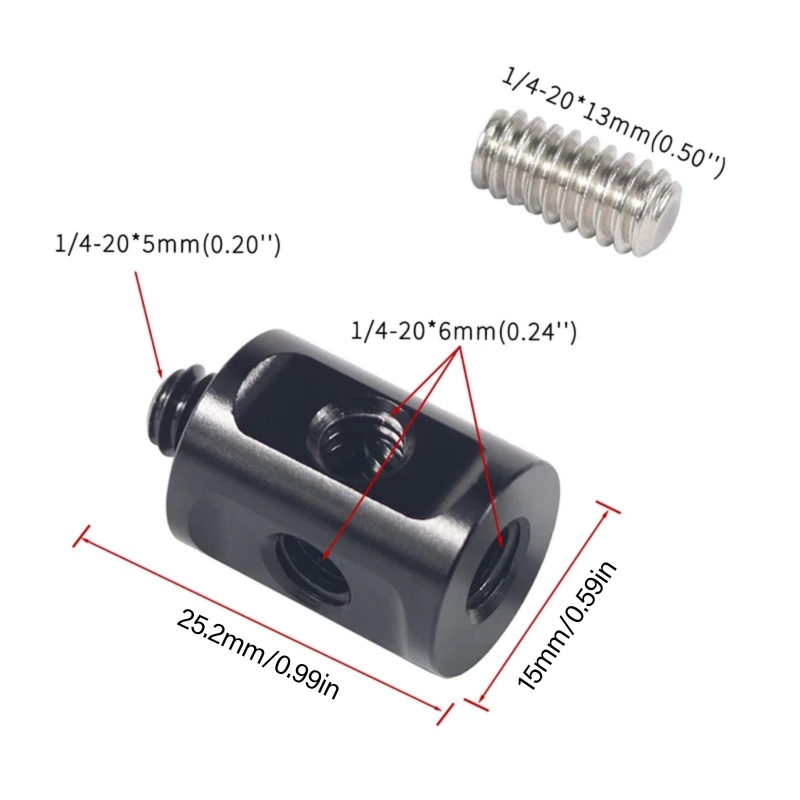 アルミニウム製1/4ネジチューブロッド接続アダプター、写真撮 - Photography Lighting Youtube のレビューと価格