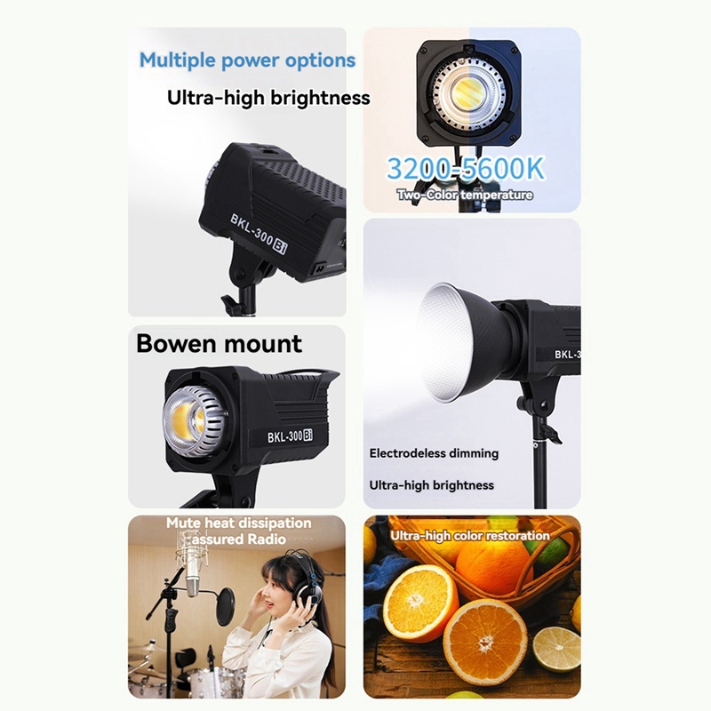 300W Bi LED ビデオライト、ポートレート、屋外写真 - Photography Lighting Video のレビューと価格