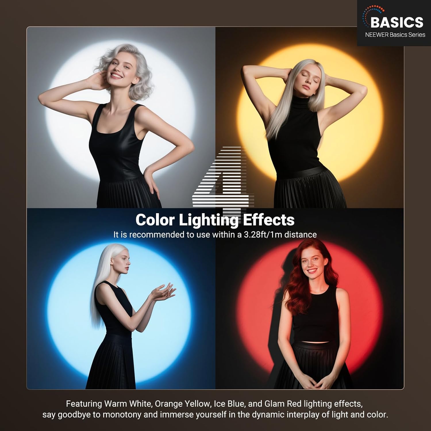 NEEWER ベーシックRGB撮影用フラッシュライト、4色/ - Photography Lighting Basics のレビューと価格
