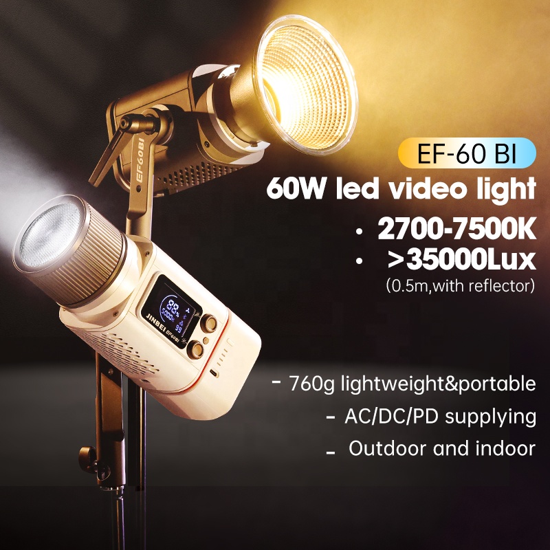 JINBEI EF-60BI 60 ワット写真撮影照明ポータ - Good Lighting In Photography のレビューと価格