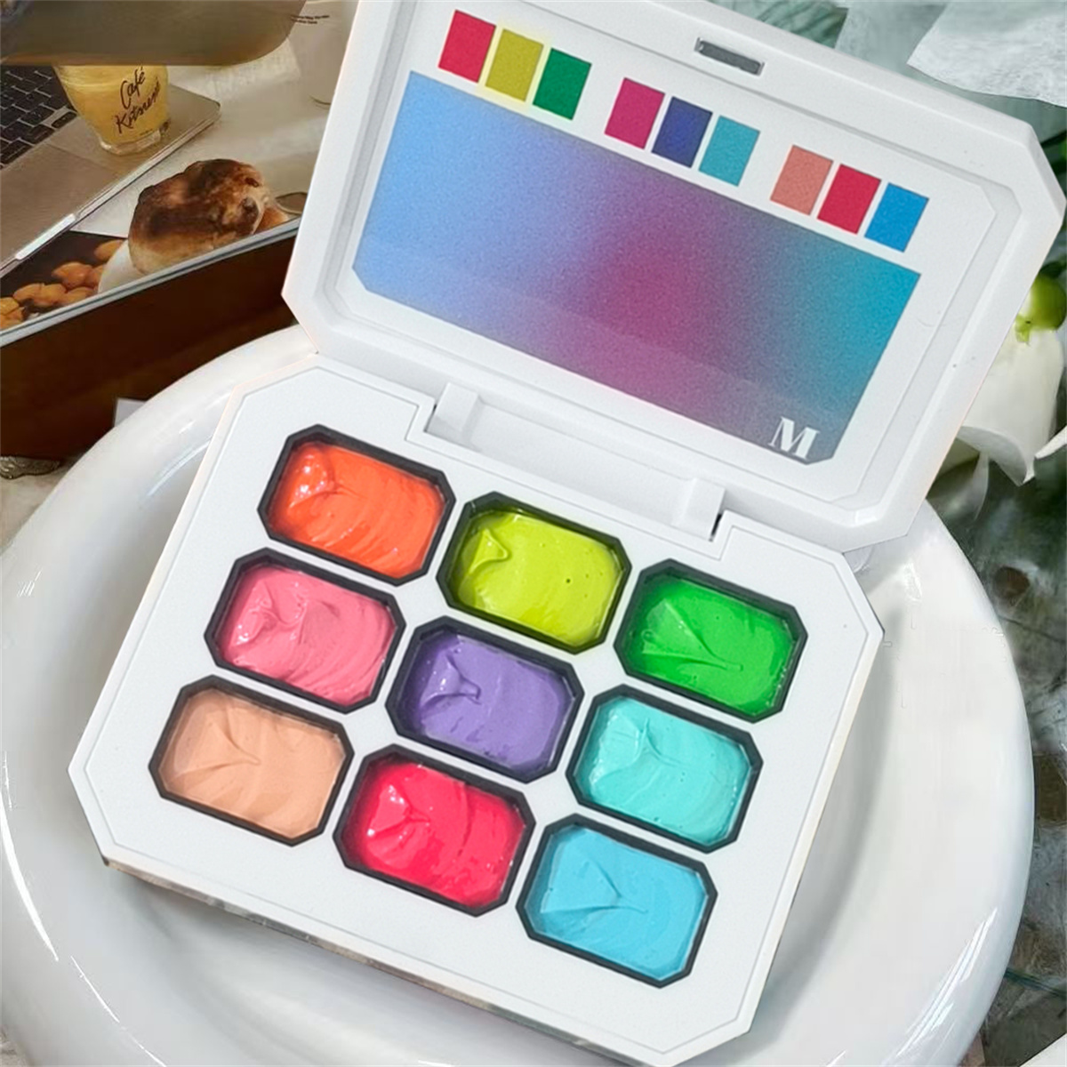 1pc 9 色ソリッドネイルポリッシュパットジェルペインティ - Photography Lighting Gels のレビューと価格