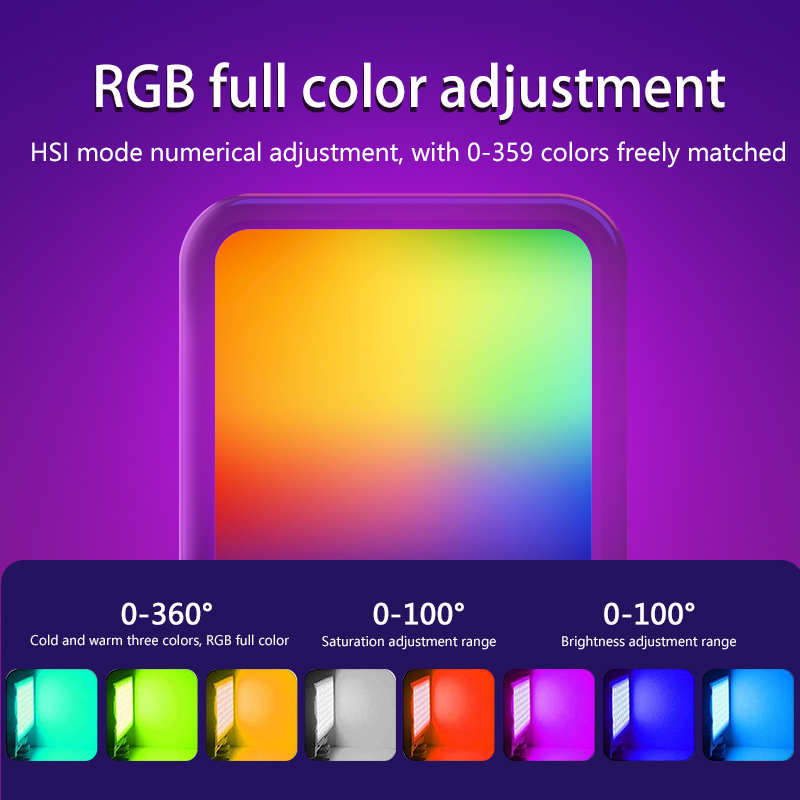 ポータブルミニRGBビデオライト、写真撮影用6500K LE - Photography Lighting Video のレビューと価格