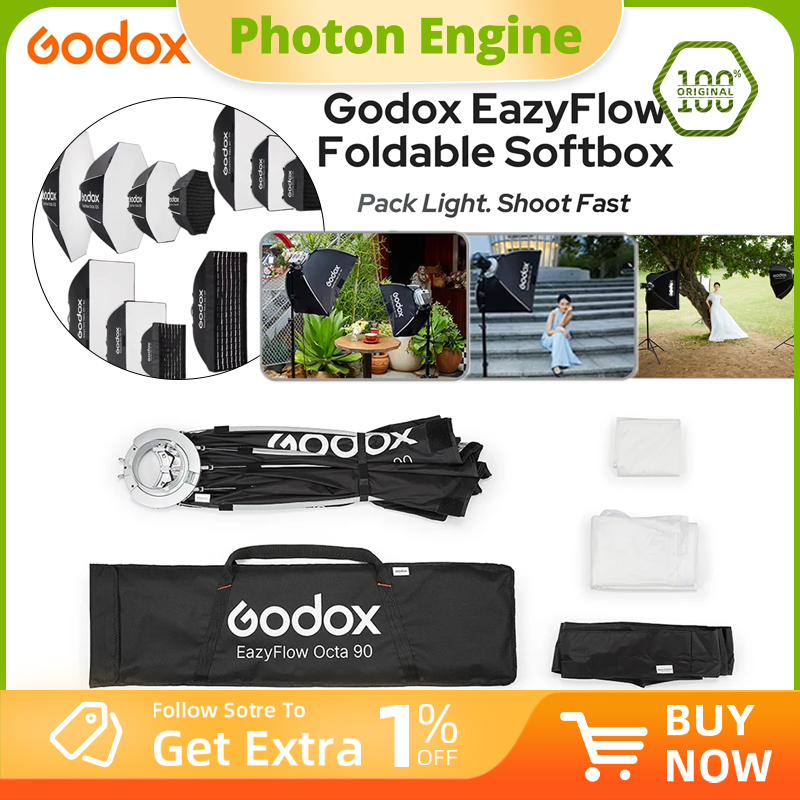 Godox EazyFlowシリーズ折りたたみ式ソフトボック - Photography Lighting Diffuser のレビューと価格