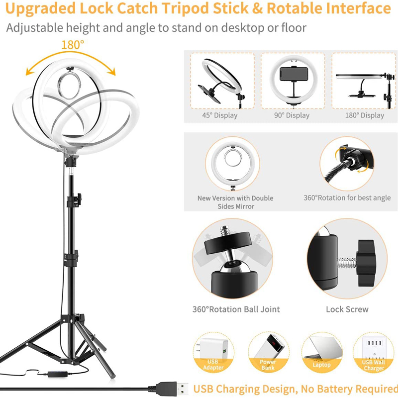 16cm 26cm 33cm LEDリングライト 調光可能  - Photography Lighting Youtube のレビューと価格
