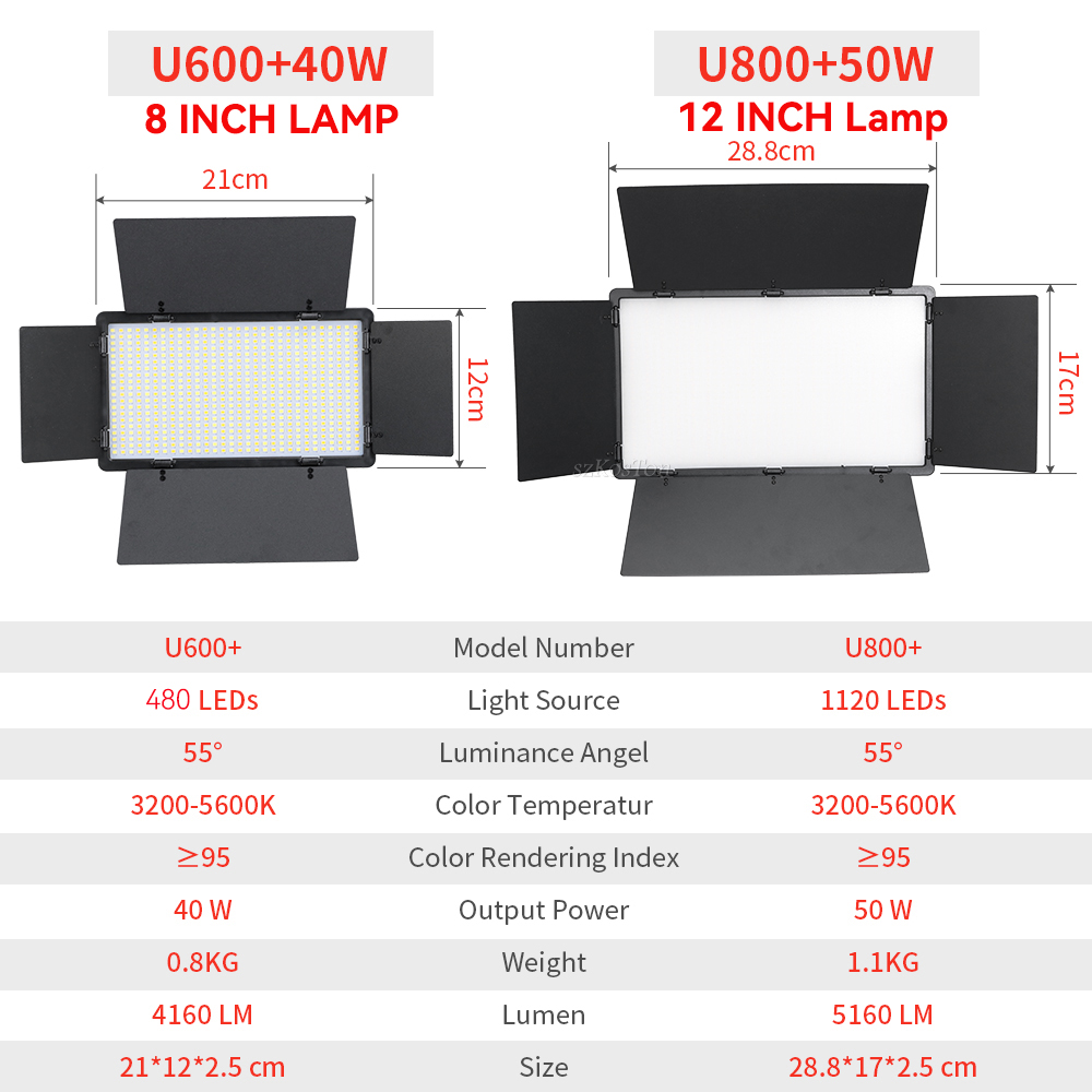 U800 u600 LEDフォトスタジオキット,写真パネル, - Photography Lighting Youtube のレビューと価格